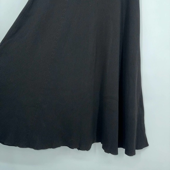 ZARA Fit & Flare Midi Dress Short Sleeve Rib Knit Maxi - Picture 7 of 12